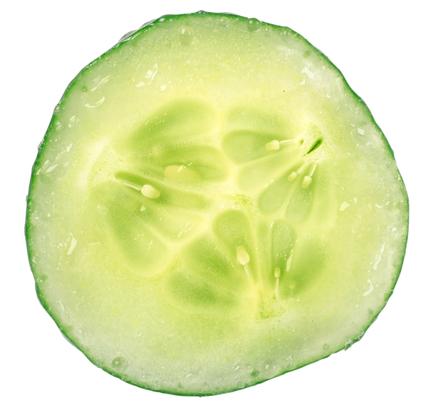 Cucumber circle portion