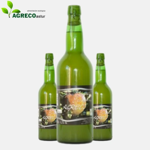 botella de sidra natural autentica asturiana